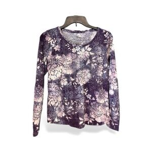 Sonoma Lavender Floral Long Sleeve Top